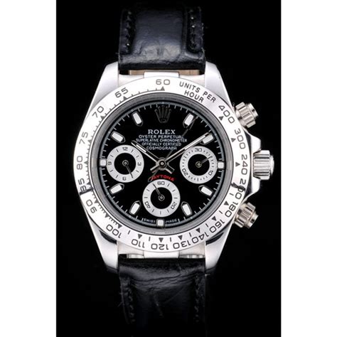 rolex quadrante oro cinturino pelle nera|Acquista Rolex Daytona 6265 .